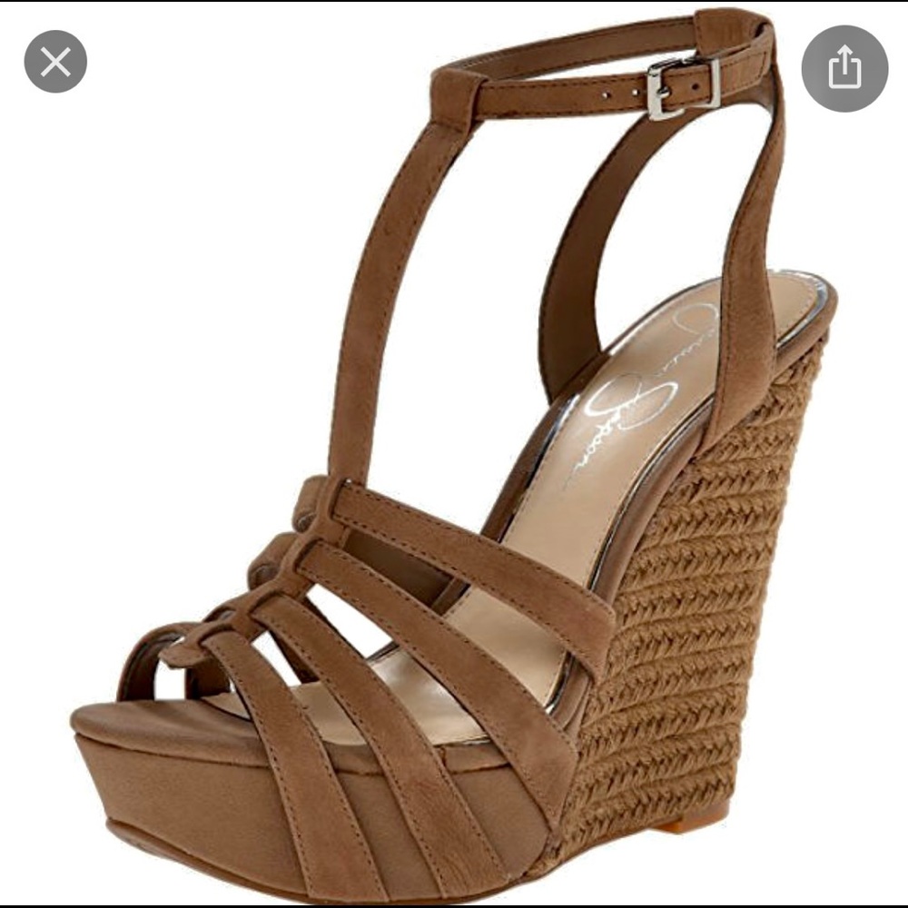 Jessica Simpson Bristol t strap espadrille wedges